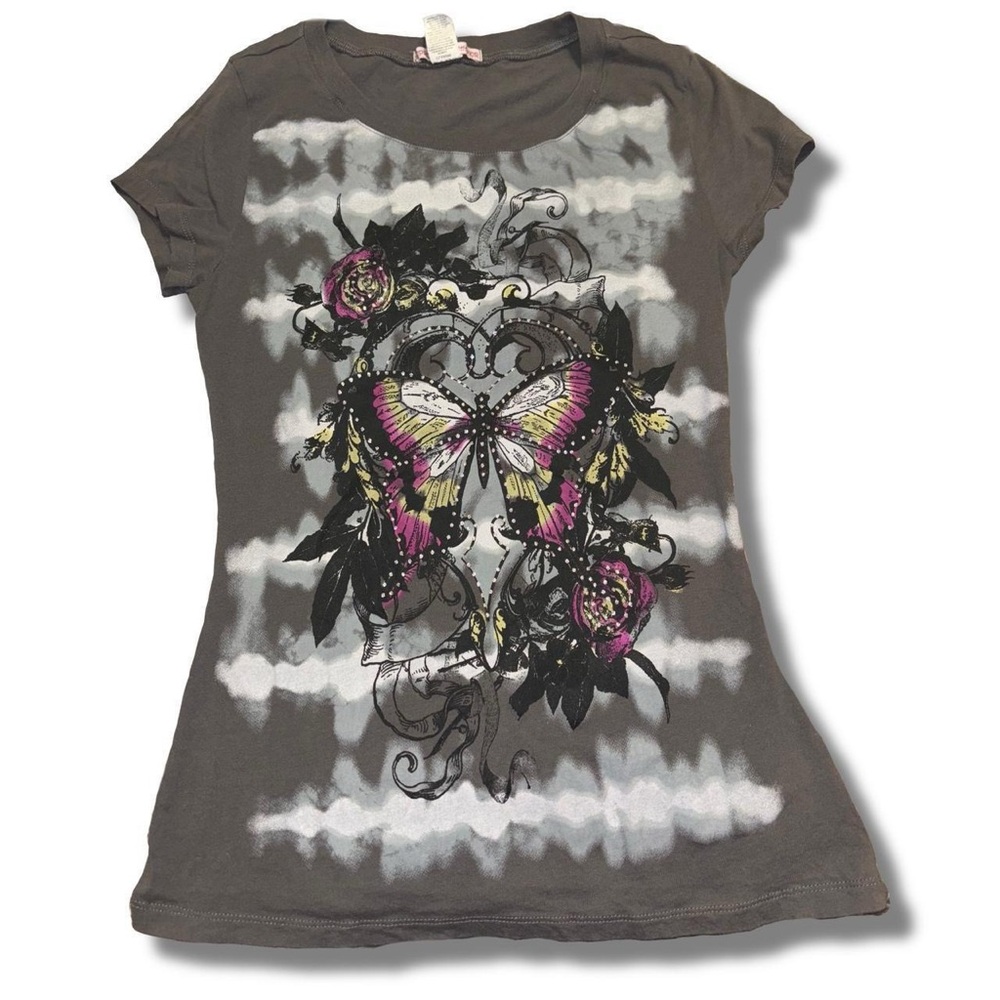 Cute Affliction Style Grey Women's Top